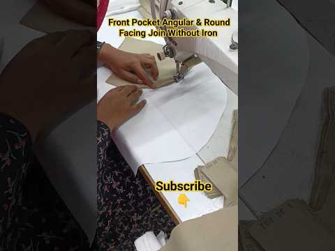 Front Pocket Round & Angular Facing Join Without Iron #shorts #shortvideo #youtubeshorts #youtube