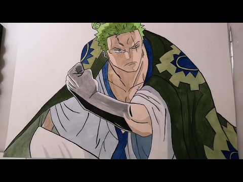 One Piece海贼王 - Roronoa Zoro索隆(Speed Drawing)