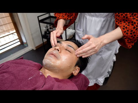 [Compilation] Barber salon face massage | ASMR massage facial care