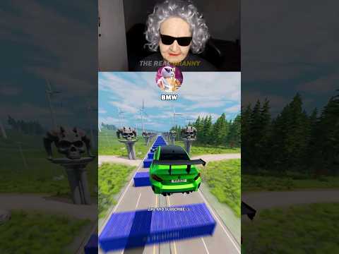 Cars vs Popular Meme Songs 😂❌ Real Granny 👩‍🦳 Beamng.Drive #shorts #beamngdrive