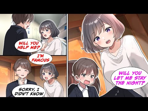 [Manga Dub] I helped an actress being chased by the paparazzi... I didn't know of her, and she...