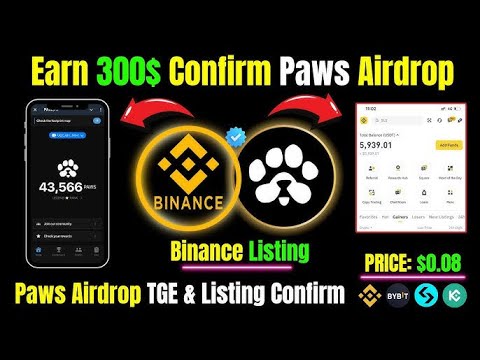 PAWS AIRDROP LISTING UPDATE AND PRICE | HOW TO WITHDRAW TOKEN.