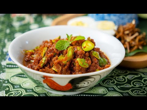 叁巴虾米炒臭豆，真让人又爱又恨啊 💚 Petai with Dried Shrimp Sambal [小雁/我的爱心食谱]