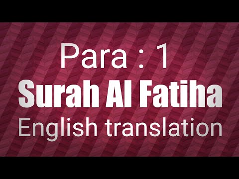 Surah AL Fatiha in English Translation #quran #qurantranslation #surah #surahfatiha