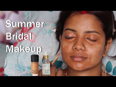 Summer Bridal Makeup/ Long Lasting Makeup For Beginners/ Real Bridal Makeup/ Reception Makeup