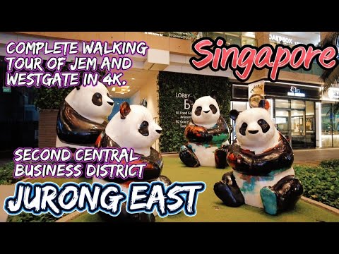 Exploring Jurong East: A Complete Walking Tour at Jem and Westgate Shopping Malls in 4K.