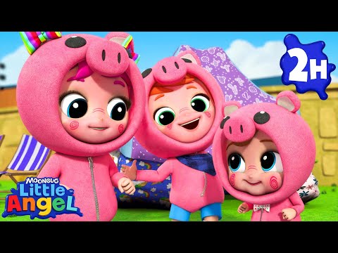 3 Little Pigs | Little Angel | Fun Kids Songs | Nursery Rhymes