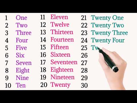 Spellings of 1 to 60 | 1 to 60 Number Names | 1 to 60 Spelling in english | number name spelling  |