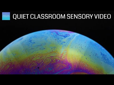 Quiet Classroom Music For Children - Calming swirling sensory colors, classroom sensory videos