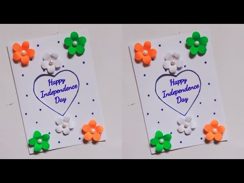 very easy card for independence day/white paper card/15th august specialcard/tricolour handmade card