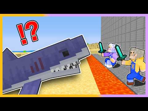 巨大サメ VS セキュリティ！ 巨大なサメを撃退しよう！【 マイクラ / まいくら / Minecraft 】