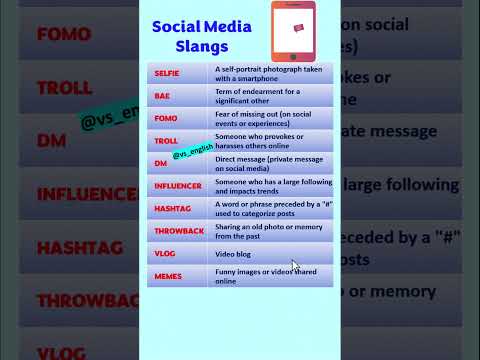 Social Media Slang That Will Surprise You! Informal English Words #slang #slangs #shorts VS ENGLISH