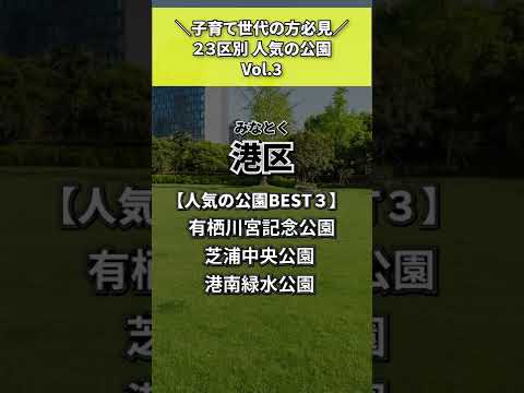 23区公園ランキング③