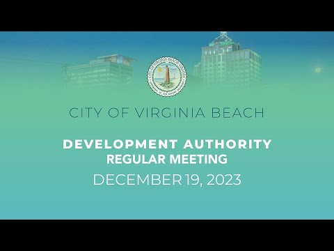 Virginia Beach Development Authority Meeting - 12/19/2023