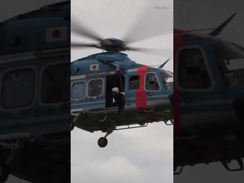 サイレン着陸 富山県警ヘリ AW139 JA139T つるぎ #helicopter #ヘリコプター