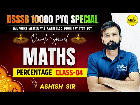 Maths Demo Class - 04 | Percentage | प्रतिशत | DSSSB 10000 PYQ Special Batch  | Ashish Sir