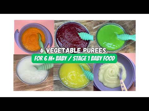 6 Vegetable Puree Recipes for Stage 1: Perfect Baby Food for 6 Months Old