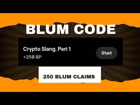 Crypto Slang part;1|Blum youtube code|blum update