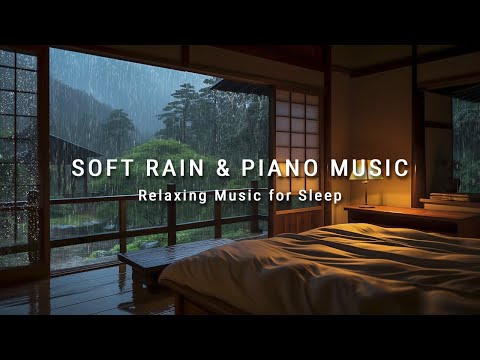 Fall Into Sleep with Soft Rain & Piano Music - Relaxing Sounds for Insomnia, Meditation, Study