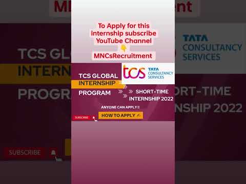 TCS Hiring Global Intership Program 2022