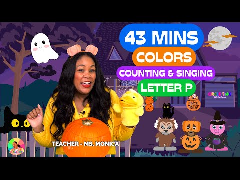 Learn Letters | Halloween Special | Letter P | Counting 1-10 | Songs for Kids  | Halloween For Kids