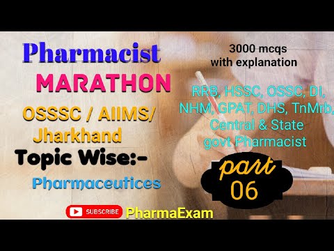 Pharmaceutics(86-100)Pharmacist Marathon #jharkhand #osssc_pharmacistexam #pharmacistexampreparation