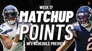 The Most Important Matchup Points For The Week 17 NFL Fantasy Playoffs!