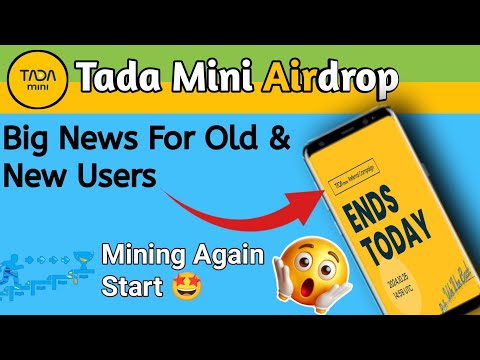 Tada mini airdrop new update || Tada mini airdrop new task || Tada mini listing date