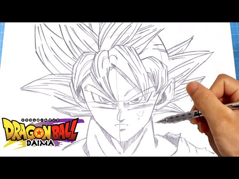 【(ドラゴンボールDAIM)】身勝手の極意 孫悟空イラスト簡単描き方