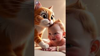 Whiskers and the Lost Baby 😼 #story #cartoon #cattales #catadventures #viralvideo #kidscontent #cute