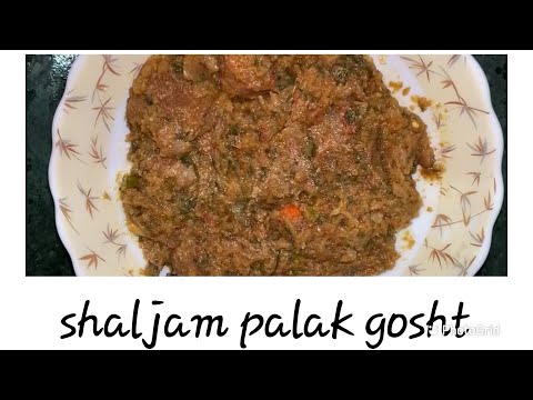 #winterspecial  Shaljam palak gosht recipe...