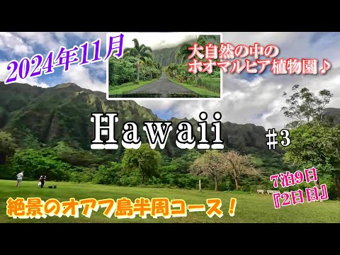 2024年11月ハワイ旅行7泊9日/２日目はオアフ島絶景半周コース♪/７泊９日/＃3