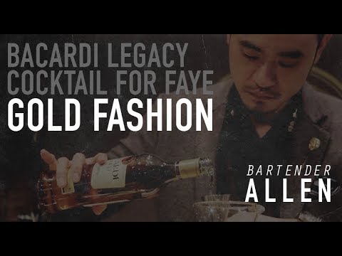 Bacardi Legacy cocktail for Faye 【Gold fashion】