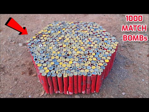 1000 Matchbomb Fire At Once 🔥 || एक साथ इतने सारे माचिस बम को जलाया💥|| Diwali Cracker Experiment