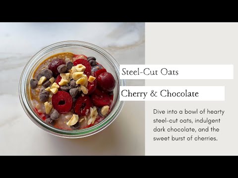 Creamy Vanilla Steel-Cut Oats with Cherry & Chocolate Topping | Cooking with Zahra