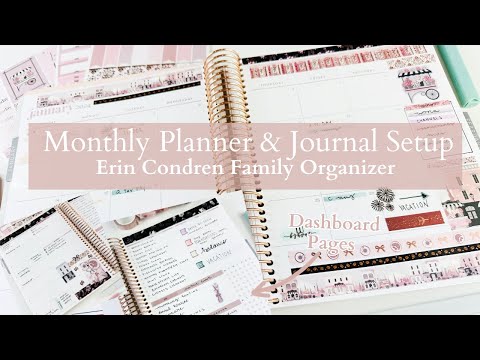 Monthly Planning Routine | Erin Condren Family Organizer - My 2024 Main Monthly Planner & Journal