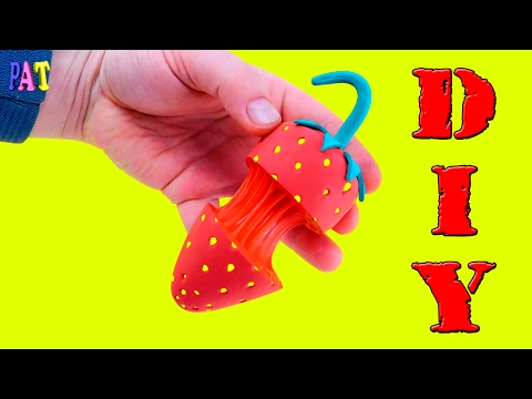 LIQUID STRAWBERRY ANTISTRESS OWN HANDS Light plasticine! HOW TO SLIME OWN HANDS!