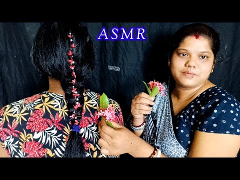 ASMR~ Doing My Elder Brother Festival Hair style Binding (Tingle's )@asmrsangi7044  💆💈🪮🌹