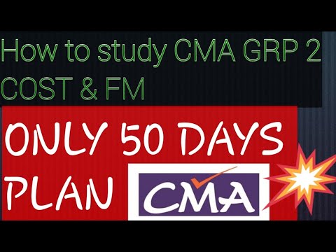 How To Study COST & FM CMA INTER GROUP 2