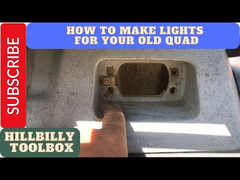 HillBilly solution for putting tail lights on an old quad - replacing rear taillights