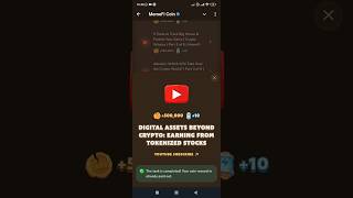 Digital Assets Beyond Crypto: Earning from Tokenized Stocks #memefi codes 07 November 2024