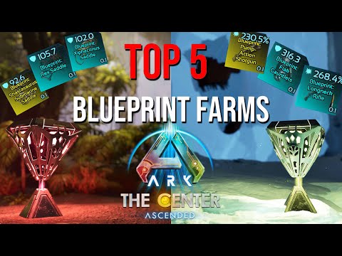 TOP 5 BEST Blueprint & LOOT Farms | THE CENTER | Full Guide | ARK: Survival Ascended