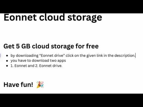 Eonnet Cloud Storage