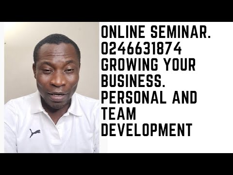 Growing your business. Personal and team development. Register to join us. Online Seminar.0246631874