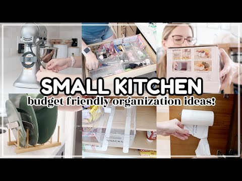 SMALL KITCHEN ORGANIZATION IDEAS 2023 / RENTER FRIENDLY SMALL SPACE ORGANIZATION HACKS & IDEAS