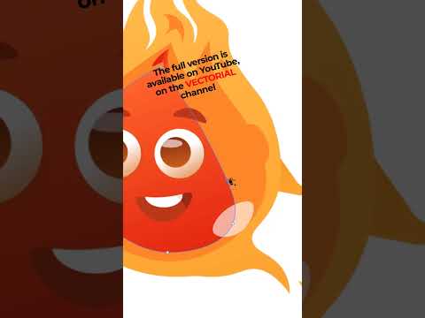 how to draw fire character in adobe illustrator  #tutorial #drawing #illustrator #art #speedpaint