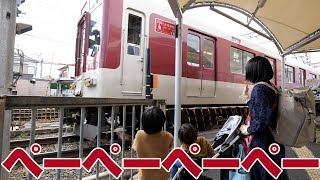 近鉄ペーペー踏切をみてきた　近鉄弥刀駅の構内踏切