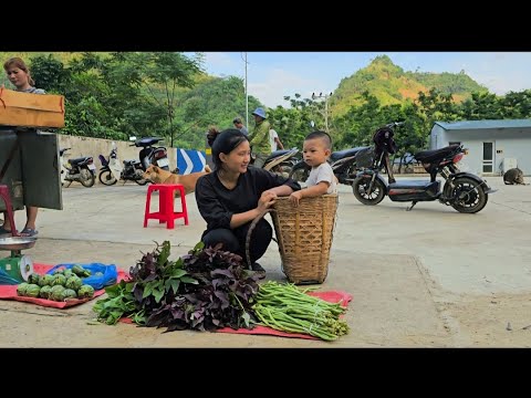 Harvest Vegetable Garden After 30 Days of Care || Life of a 17 year old single mother || Ly Tieu Nu