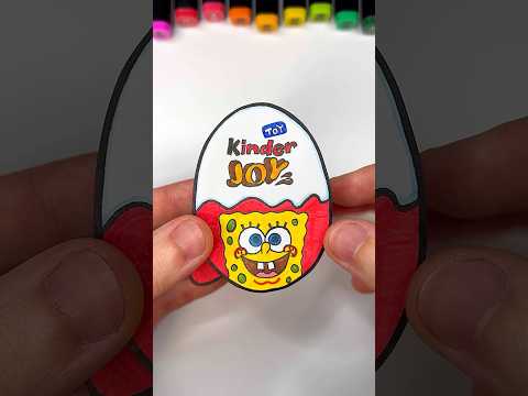 DIY SpongeBob Kinder Joy with Paper | Paper Craft Ideas #shorts #papercraft