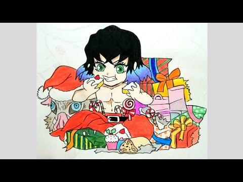 Drawing Inosuke #shorts #short #artsyfam #art #anime #trending #viral #christmas #inosuke #nezuko